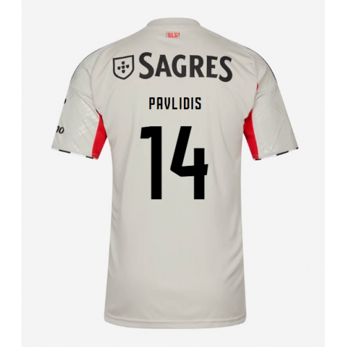 Billige Fotballdrakt Benfica Vangelis Pavlidis #14 Replika Bortedrakt 2025-26 Kortermet Billige Fotballdrakt Benfica Vangelis Pavlidis #14 Replika Bortedrakt 2025-26 Kortermet